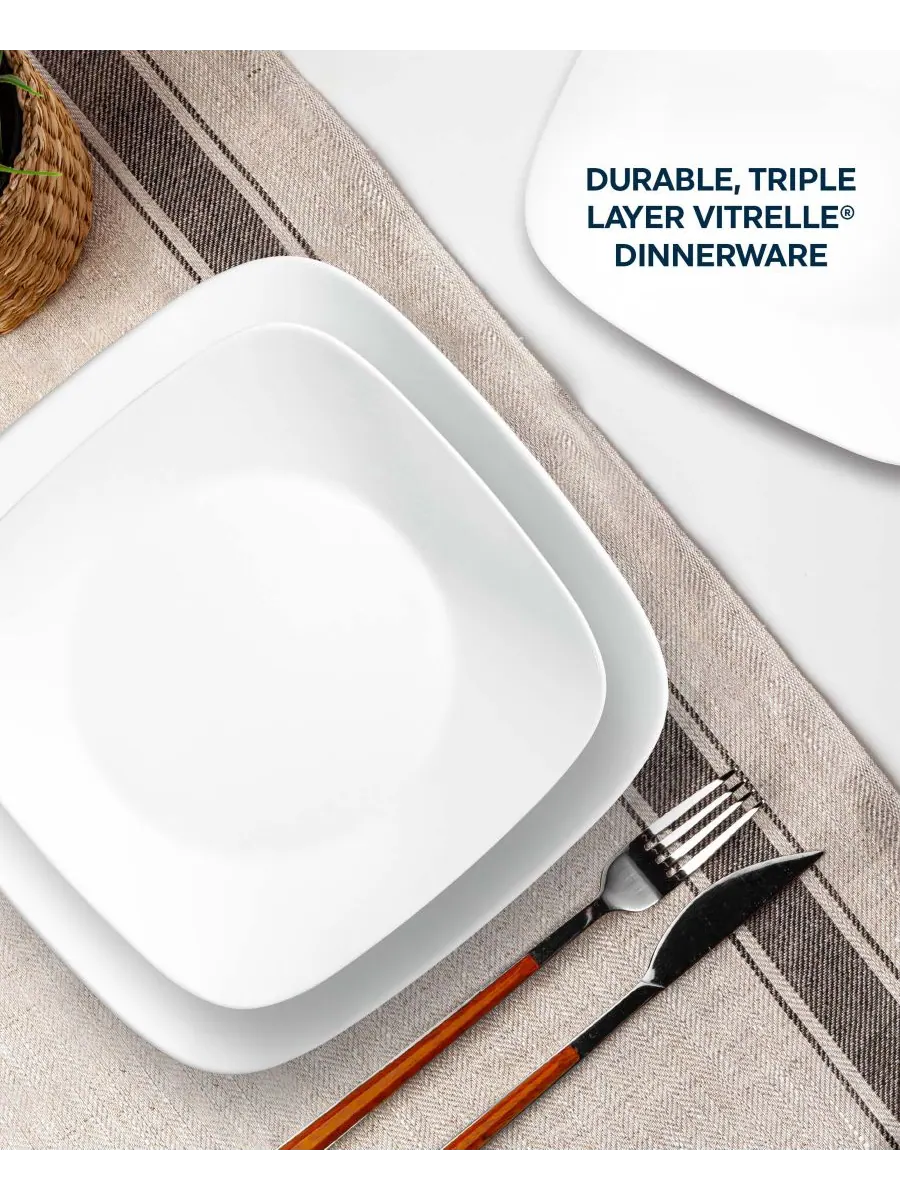 Corelle Набор посуды Vivid White, 16 предметов, на 4 персоны — изображение 2 из 7, белый