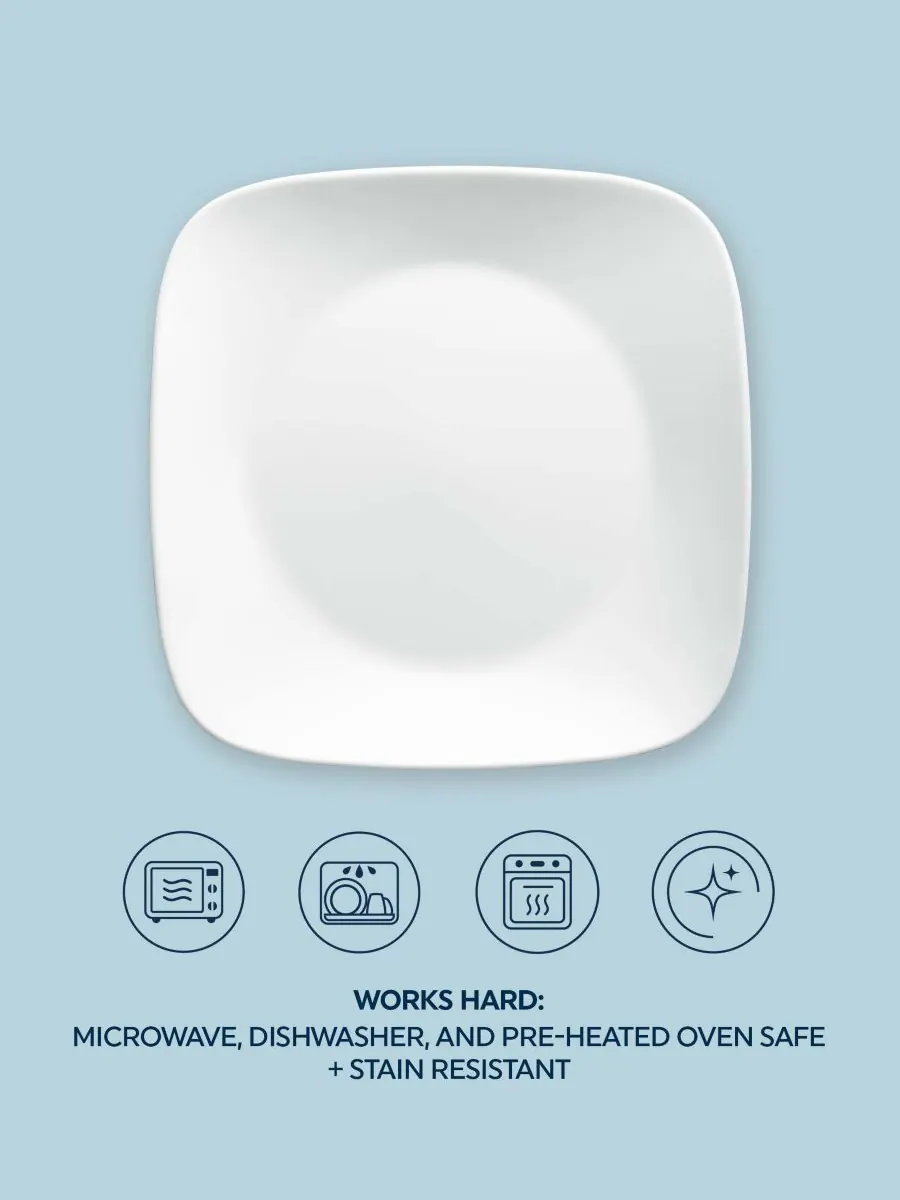 Corelle Набор посуды Vivid White, 16 предметов, на 4 персоны — изображение 4 из 7, белый