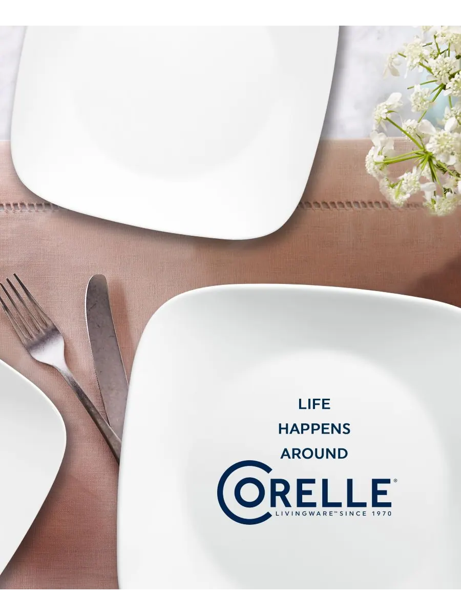 Corelle Набор посуды Vivid White, 16 предметов, на 4 персоны — изображение 7 из 7, белый