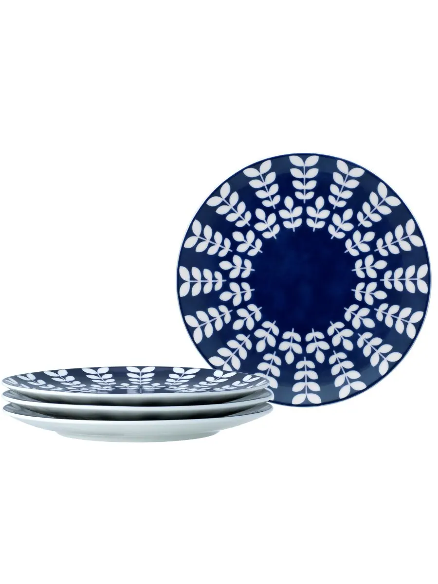 Набор из 4 салатниц Bluefjord Coupe, диаметр 8,25 дюйма Noritake — изображение 1 из 8, синий