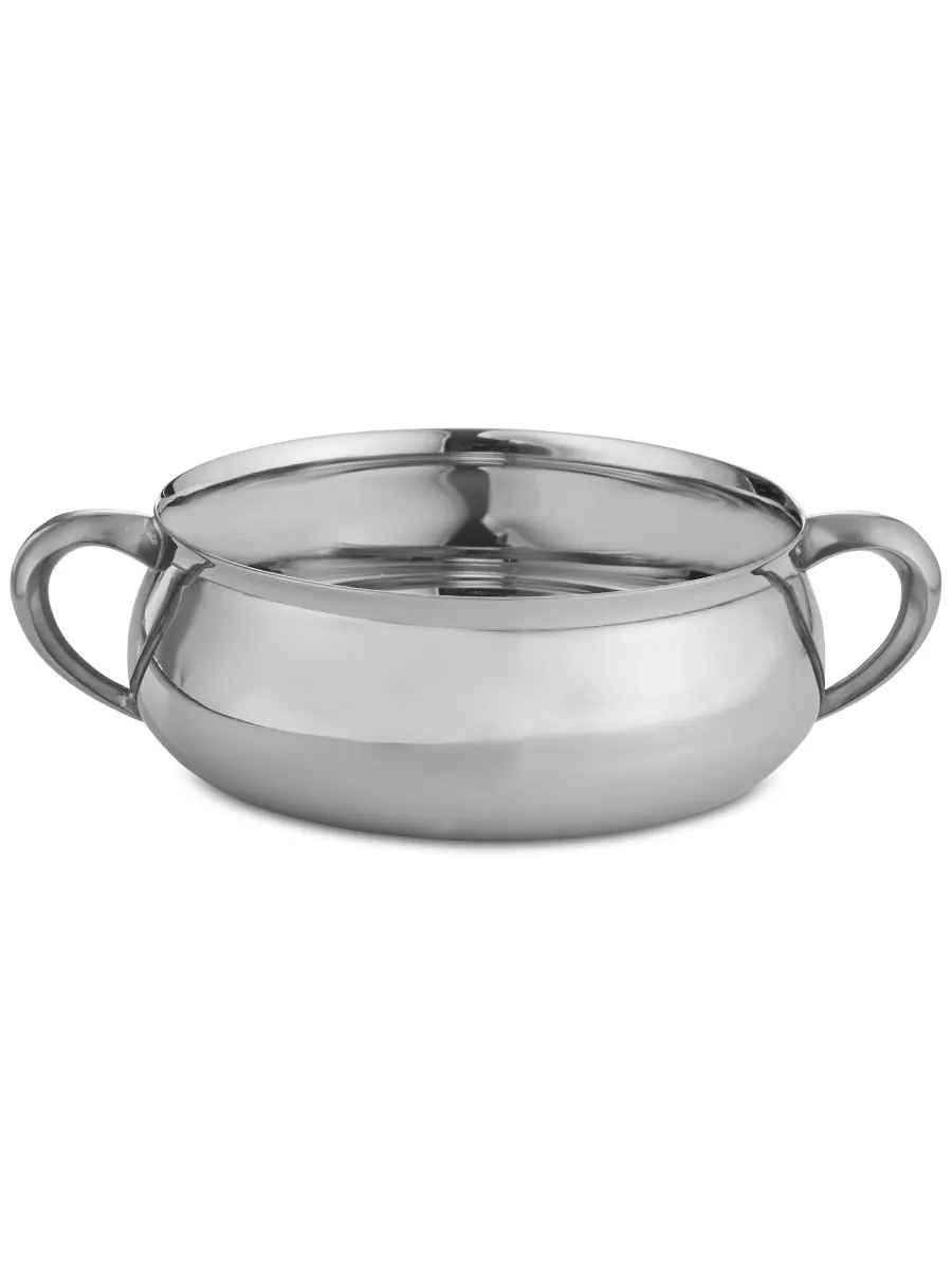 Детская миска Kibo с крышкой Nambé — изображение 1 из 1, серебряный