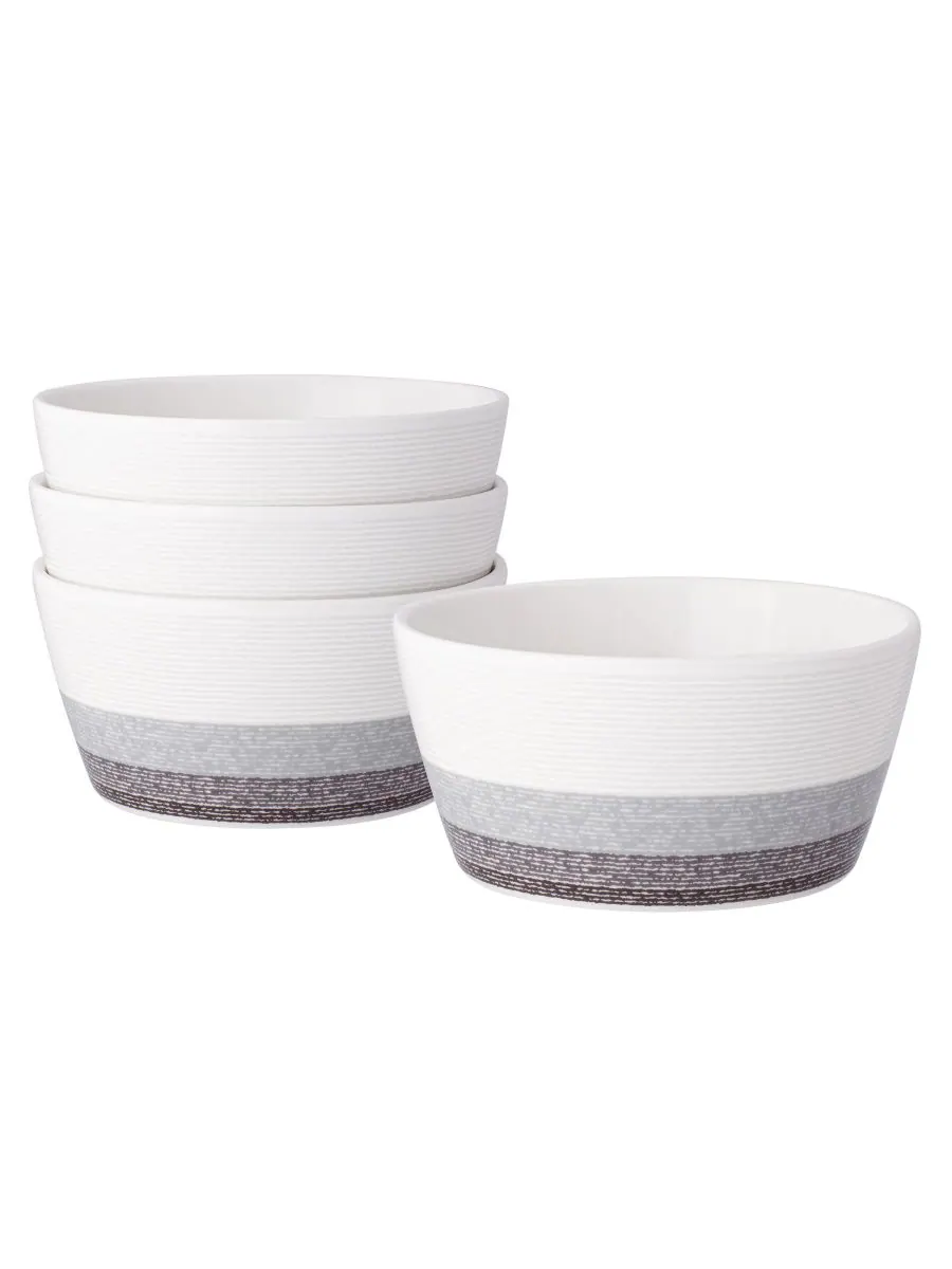 Набор из 4 мисок для хлопьев Colorscapes Layers Noritake — изображение 1 из 10, темно-серый