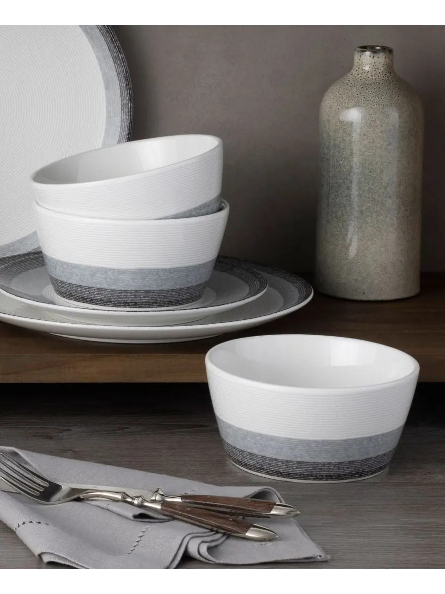 Набор из 4 мисок для хлопьев Colorscapes Layers Noritake — изображение 4 из 10, темно-серый