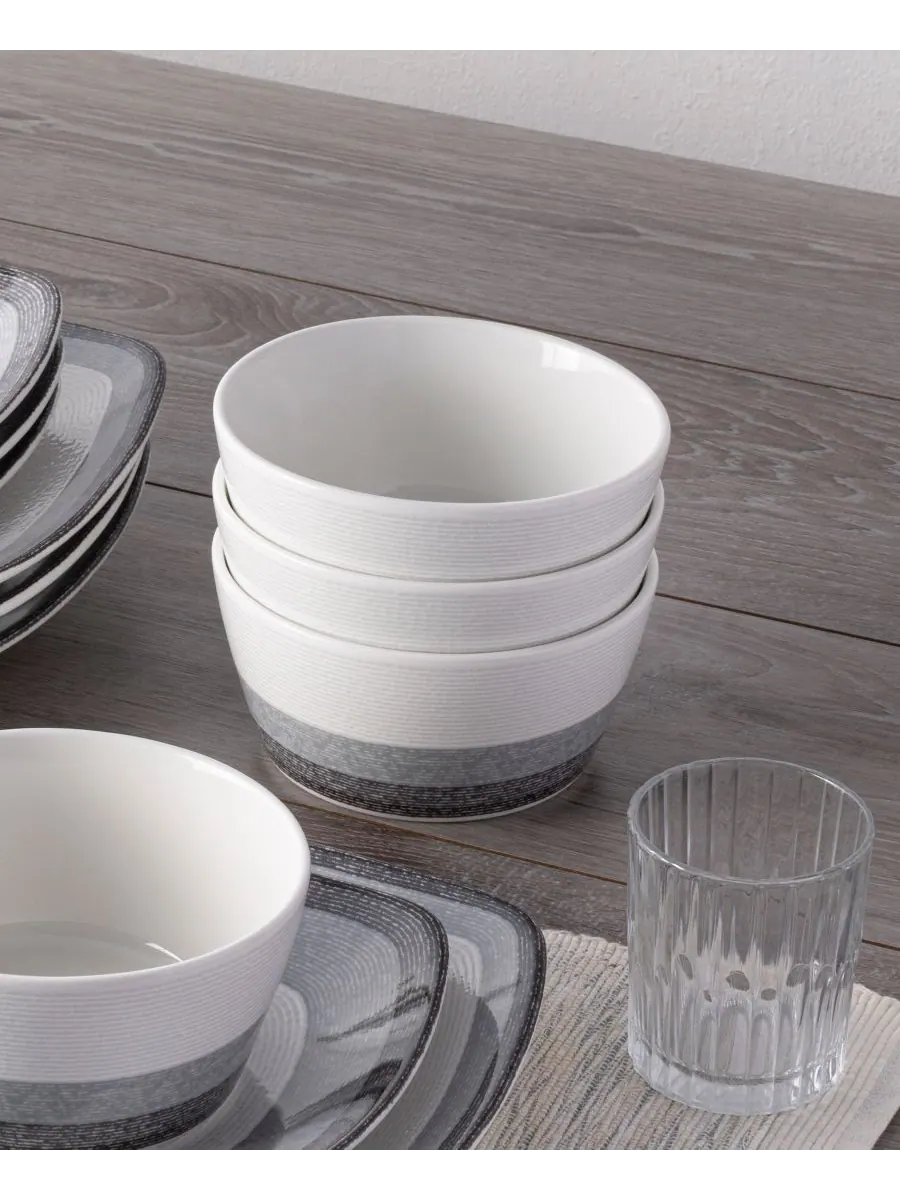Набор из 4 мисок для хлопьев Colorscapes Layers Noritake — изображение 9 из 10, темно-серый