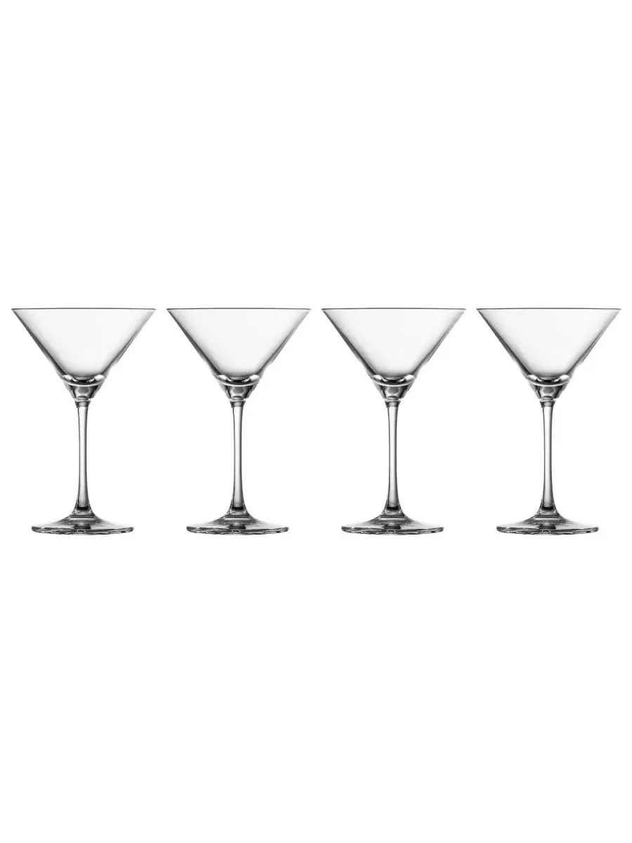 Набор из 4 бокалов для мартини Echo, 150 мл, с рифленым основанием Zwiesel Glas — изображение 1 из 6, прозрачный