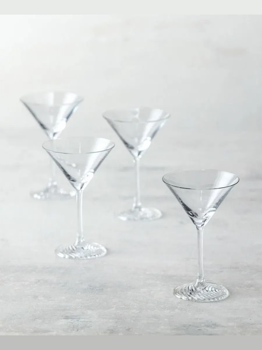 Набор из 4 бокалов для мартини Echo, 150 мл, с рифленым основанием Zwiesel Glas — изображение 3 из 6, прозрачный