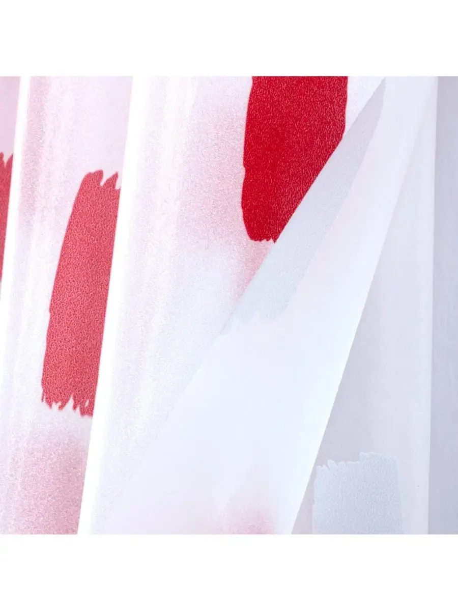 Шторка для ванной с принтом Brush Stroke Glit, PEVA 90 GSM, 178x183 см RT Designers Collection — изображение 4 из 5, красный