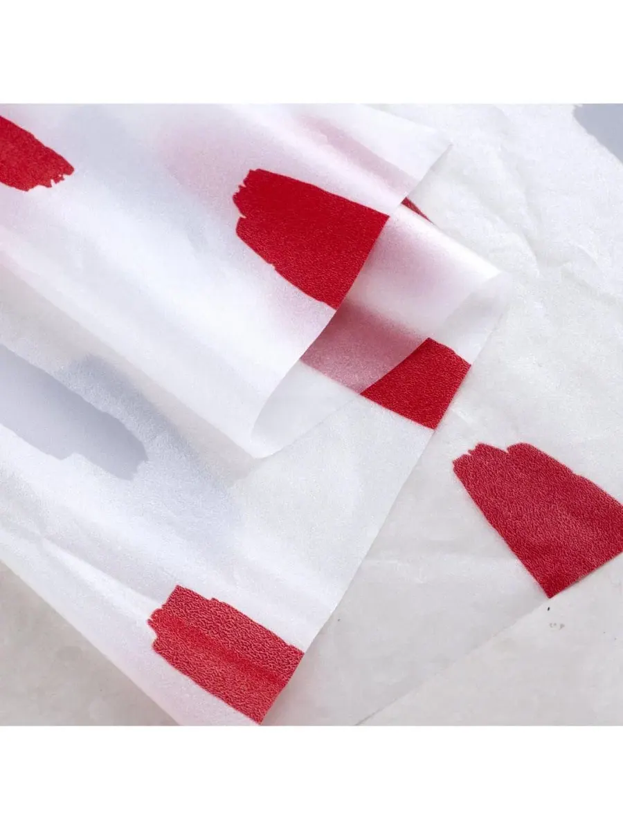 Шторка для ванной с принтом Brush Stroke Glit, PEVA 90 GSM, 178x183 см RT Designers Collection — изображение 5 из 5, красный