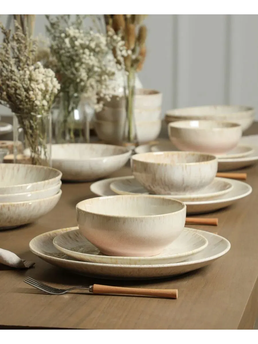 Столовый сервиз Riley Stoneware Stone Lain — изображение 4 из 7, бежевый
