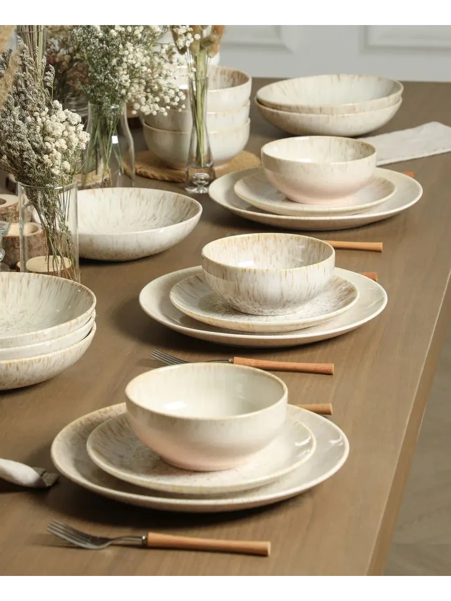 Столовый сервиз Riley Stoneware Stone Lain — изображение 5 из 7, бежевый