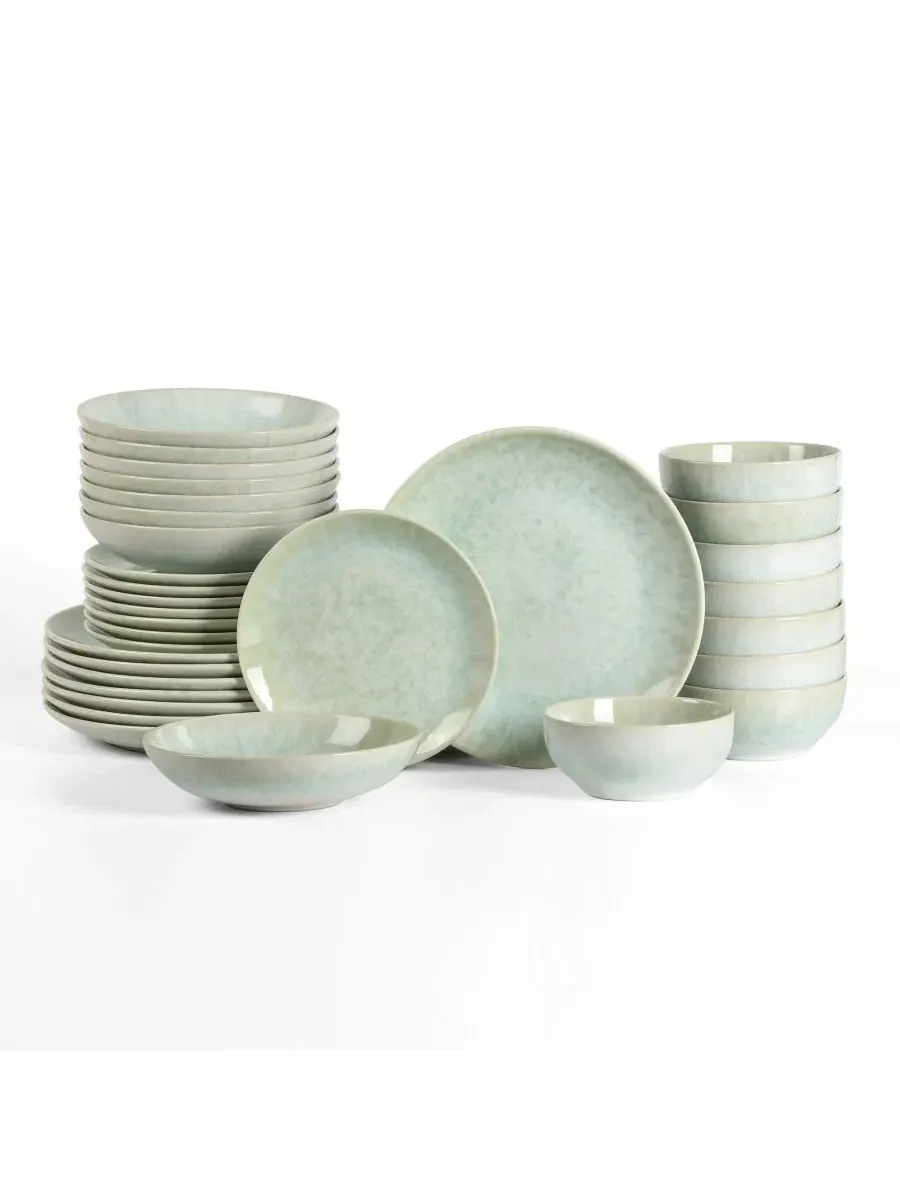 Сервиз столовой посуды Riley Stoneware Stone Lain — изображение 1 из 7, морская пена