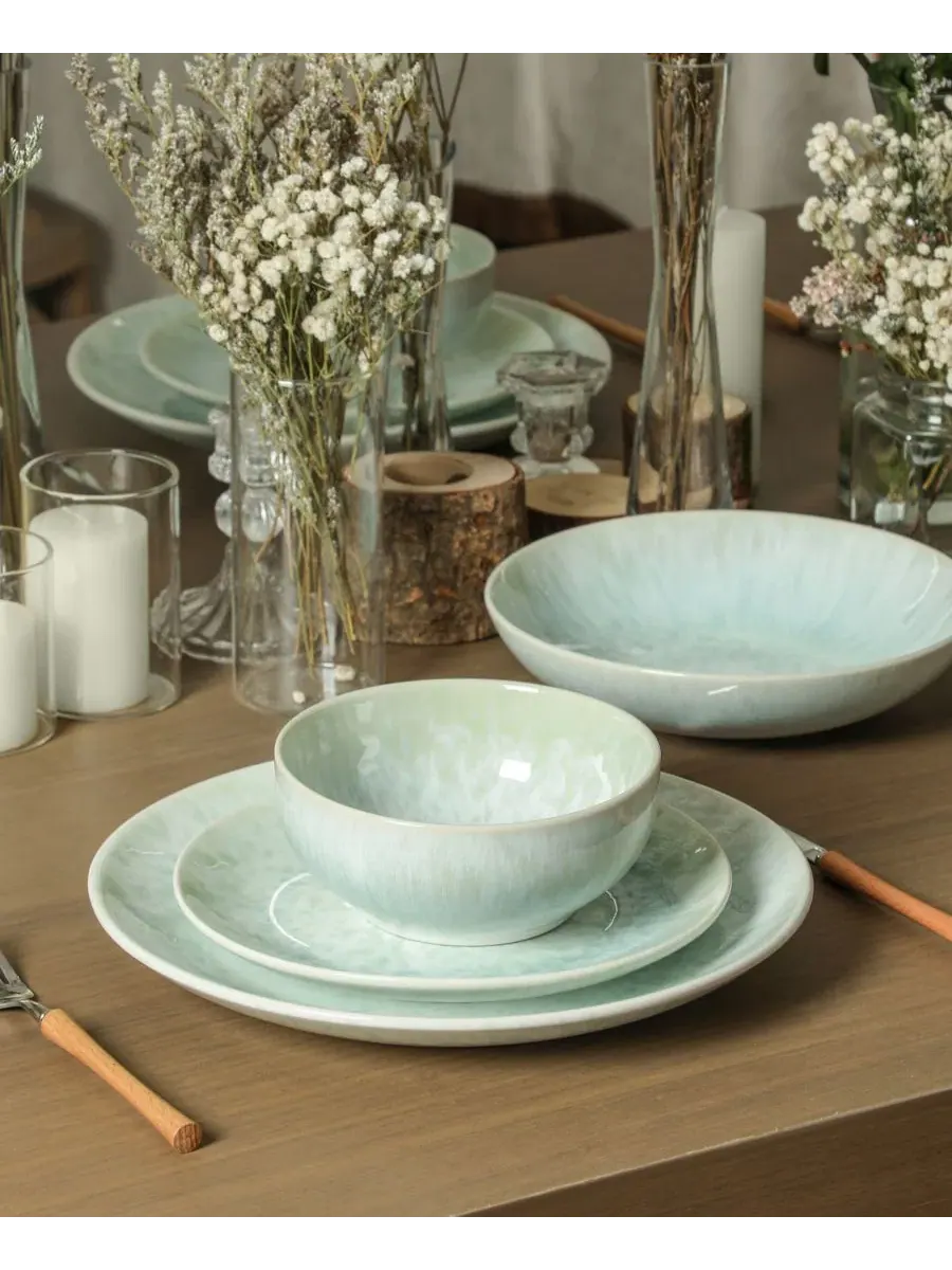 Сервиз столовой посуды Riley Stoneware Stone Lain — изображение 3 из 7, морская пена