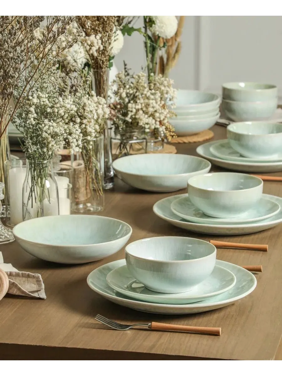 Сервиз столовой посуды Riley Stoneware Stone Lain — изображение 6 из 7, морская пена