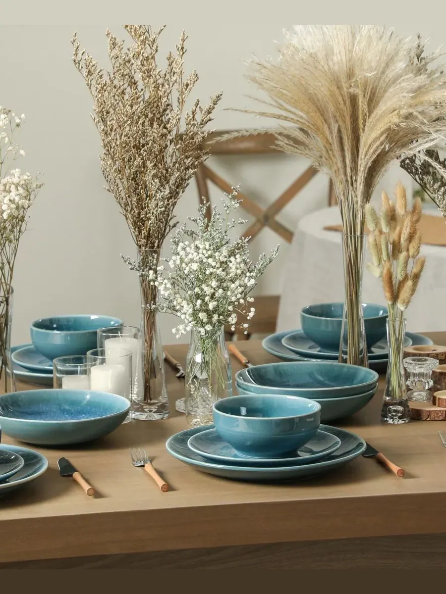 Столовый сервиз Riley Stoneware Stone Lain — изображение 6 из 7, синий