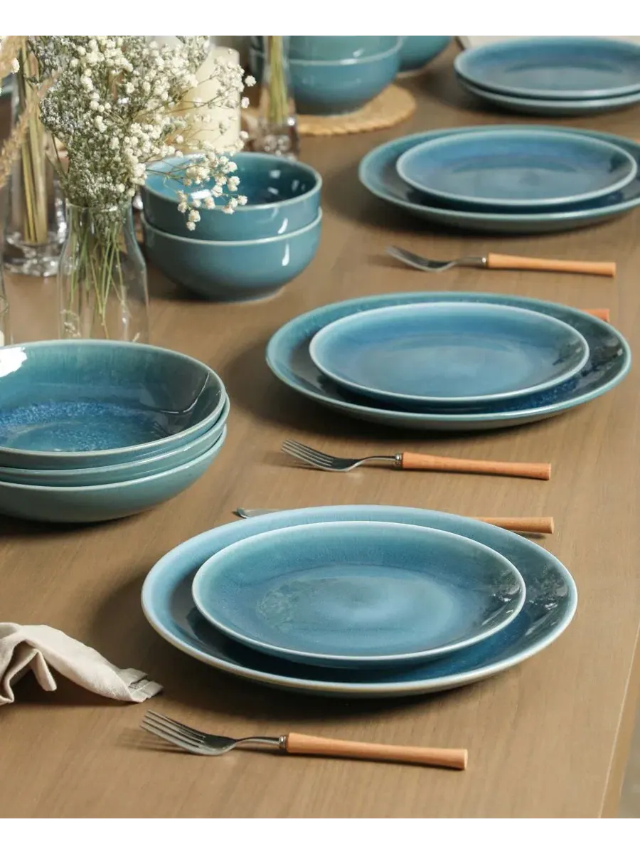 Столовый сервиз Riley Stoneware Stone Lain — изображение 7 из 7, синий