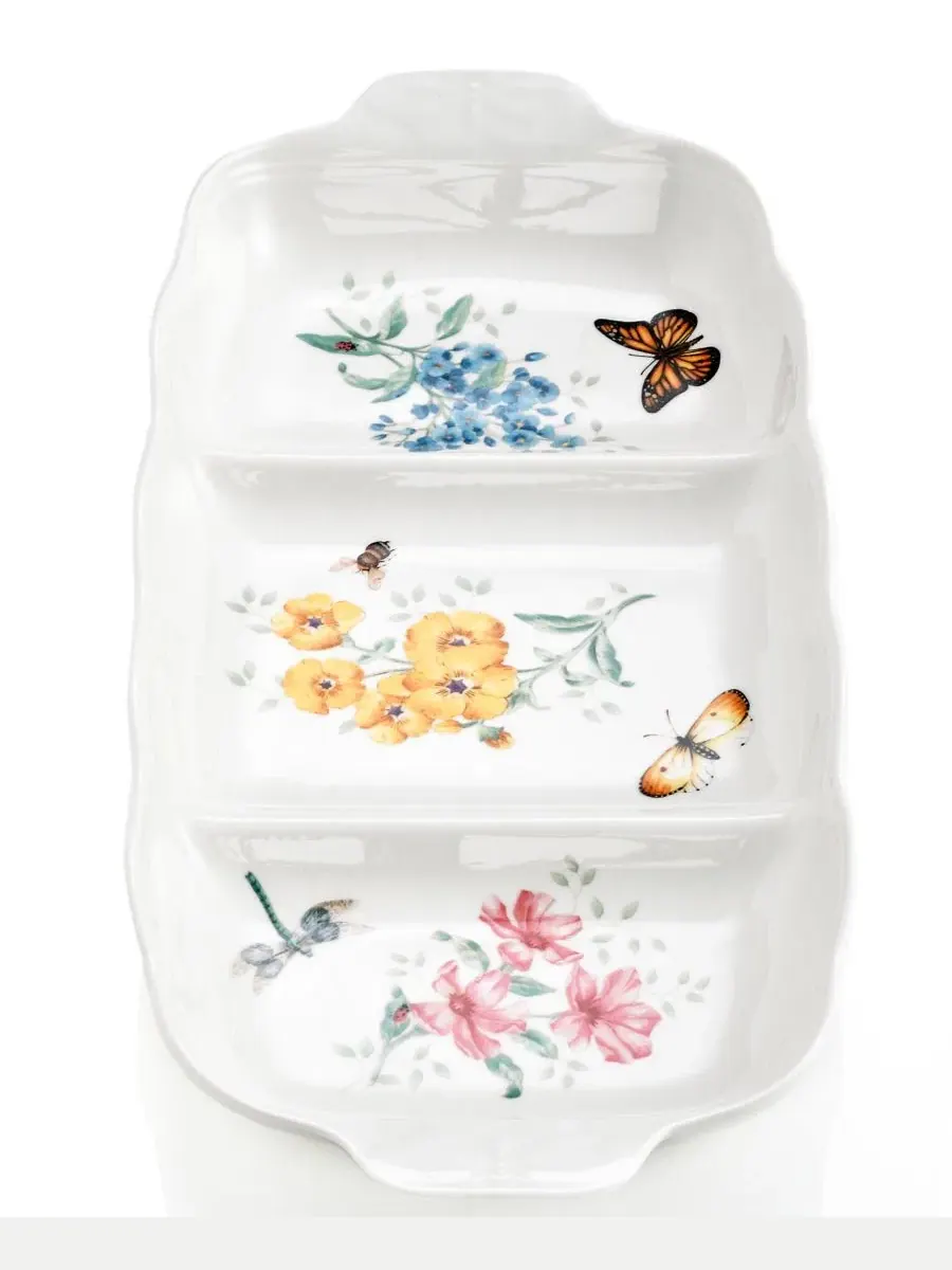 Сервировочное блюдо с разделителями Butterfly Meadow Lenox — изображение 1 из 3, нет цвета