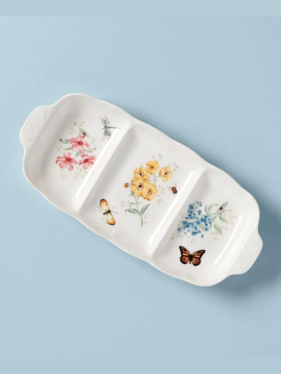 Сервировочное блюдо с разделителями Butterfly Meadow Lenox — изображение 2 из 3, нет цвета