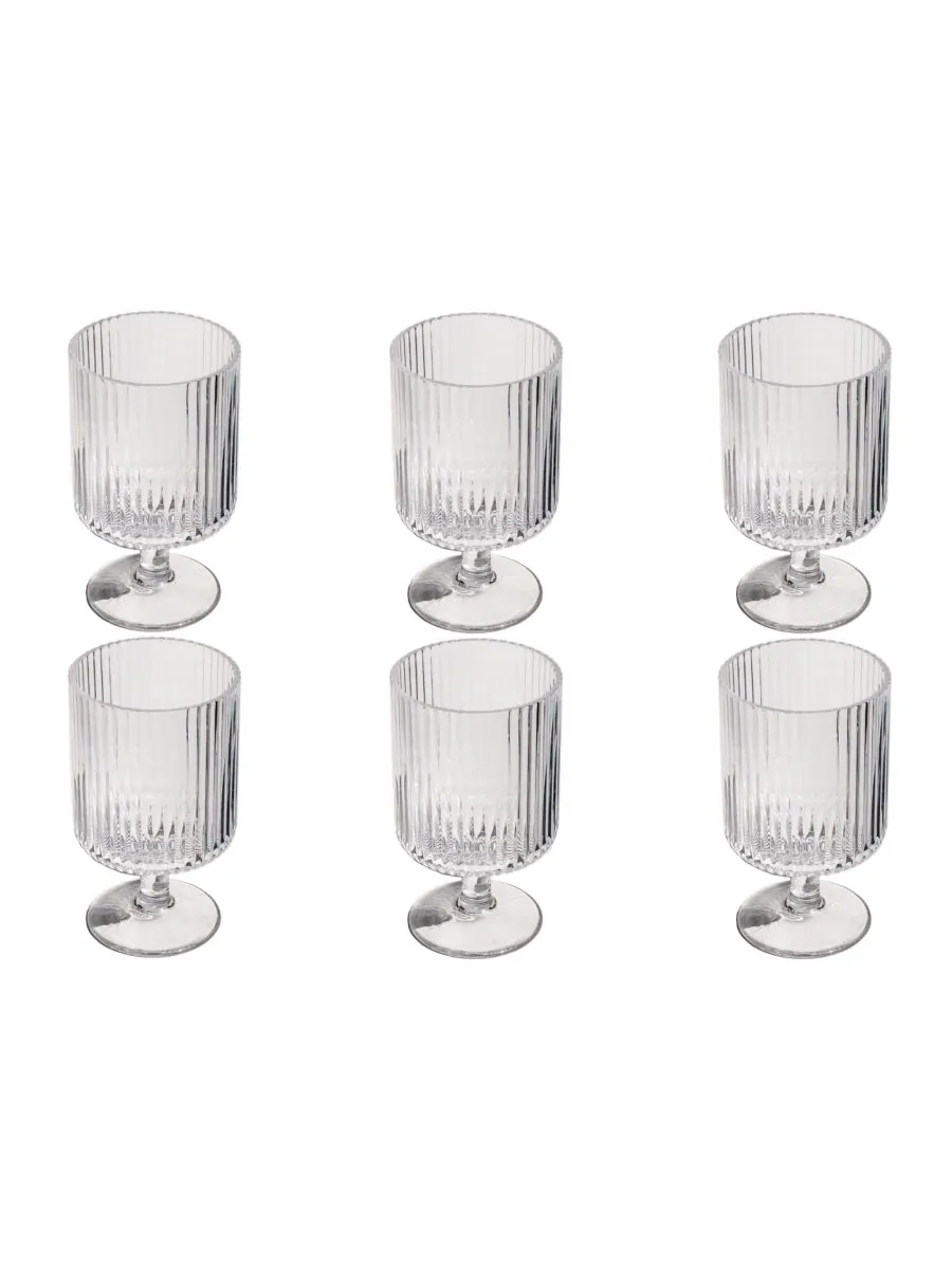 Набор из 6 бокалов без ножки с чехлами для вечеринок Abode Homewares — изображение 1 из 5, прозрачный