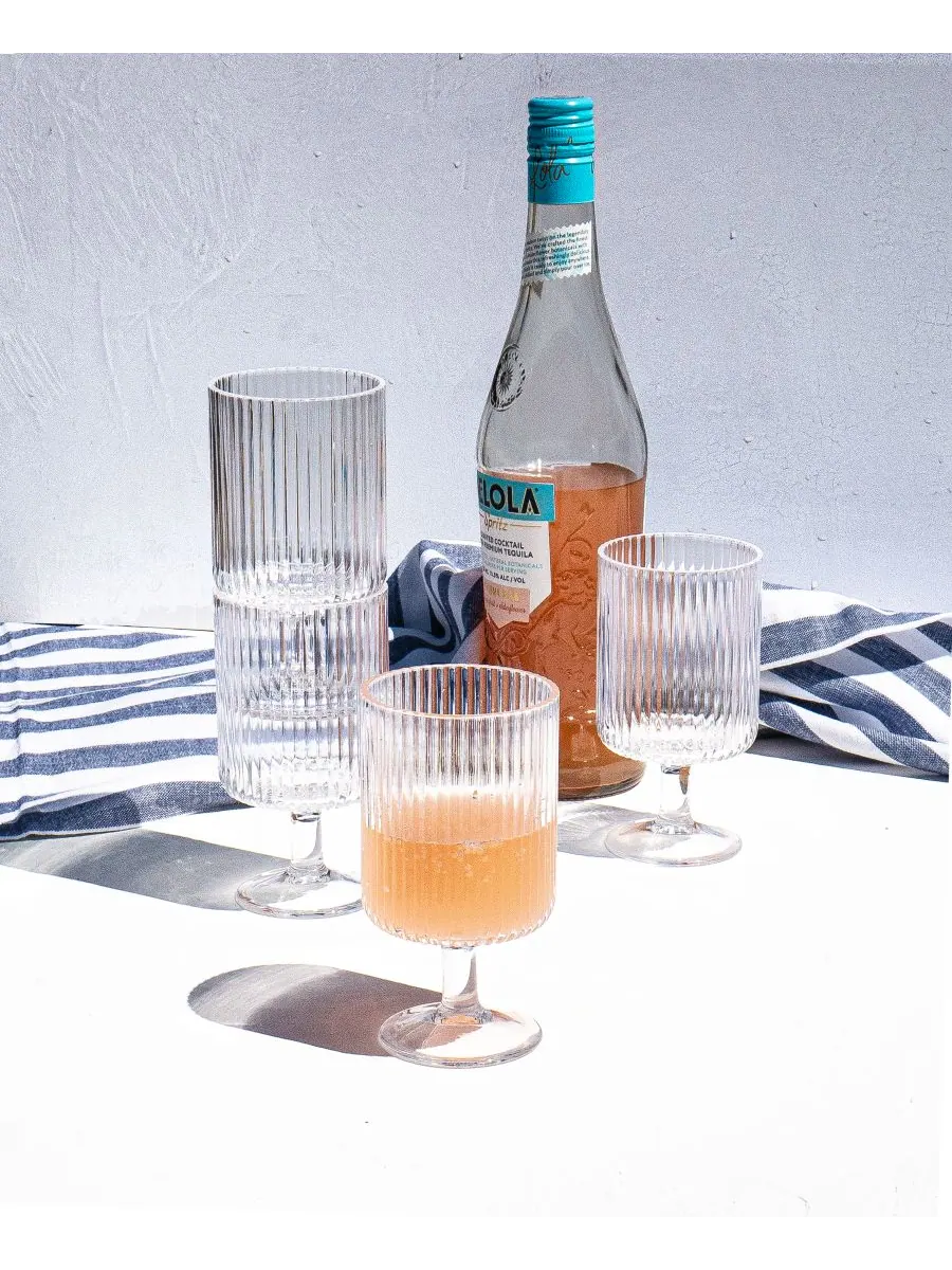 Набор из 6 бокалов без ножки с чехлами для вечеринок Abode Homewares — изображение 5 из 5, прозрачный