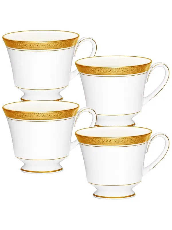 Набор из 4 чашек Crestwood gold, сервиз на 4 персоны Noritake — изображение 1 из 4, белый