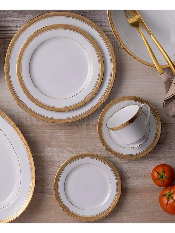 Набор из 4 чашек Crestwood gold, сервиз на 4 персоны Noritake — изображение 3 из 4, белый