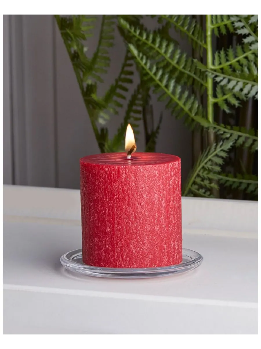 Свеча-столбик Timberline, 7,5 см x 7,5 см ROOT CANDLES — изображение 3 из 3, красный
