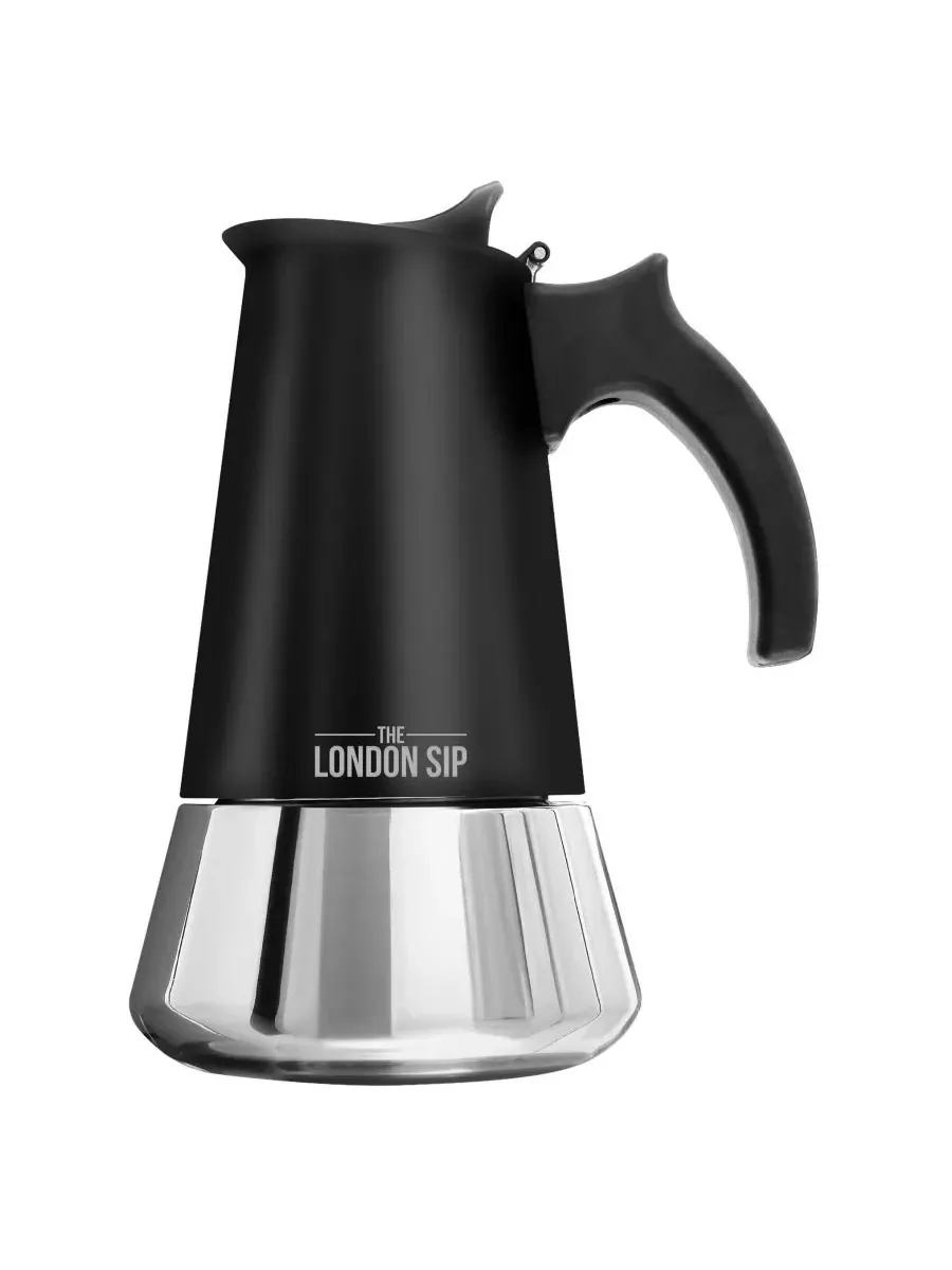 Кофеварка из нержавеющей стали на 3 чашки London Sip — черный