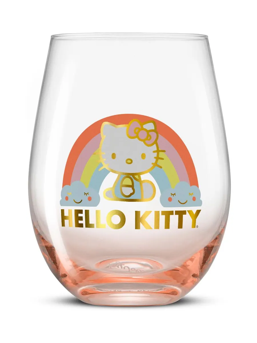 Набор из 4 стаканов без ножки Hello Kitty Sweet Rainbow JoyJolt — изображение 8 из 10, мульти