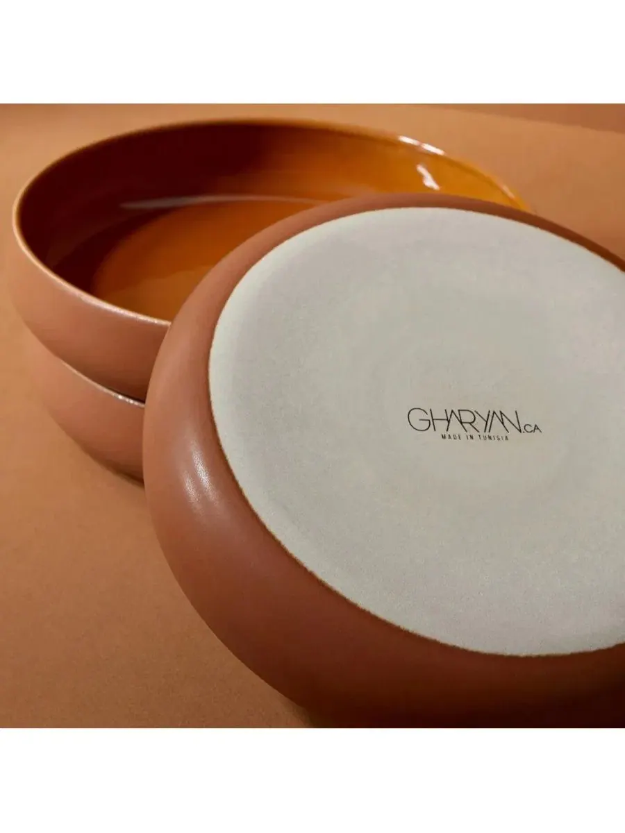 Набор из 4 тарелок для тунисской пасты Gharyan Stoneware, терракотовый — изображение 3 из 3