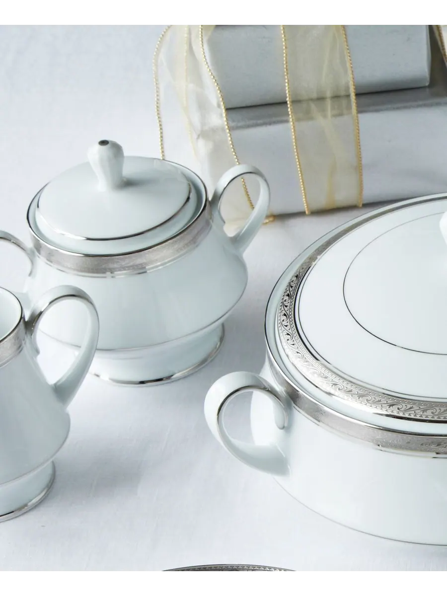 Набор для приготовления сахара и сливок Crestwood Platinum Noritake — изображение 2 из 4, белый
