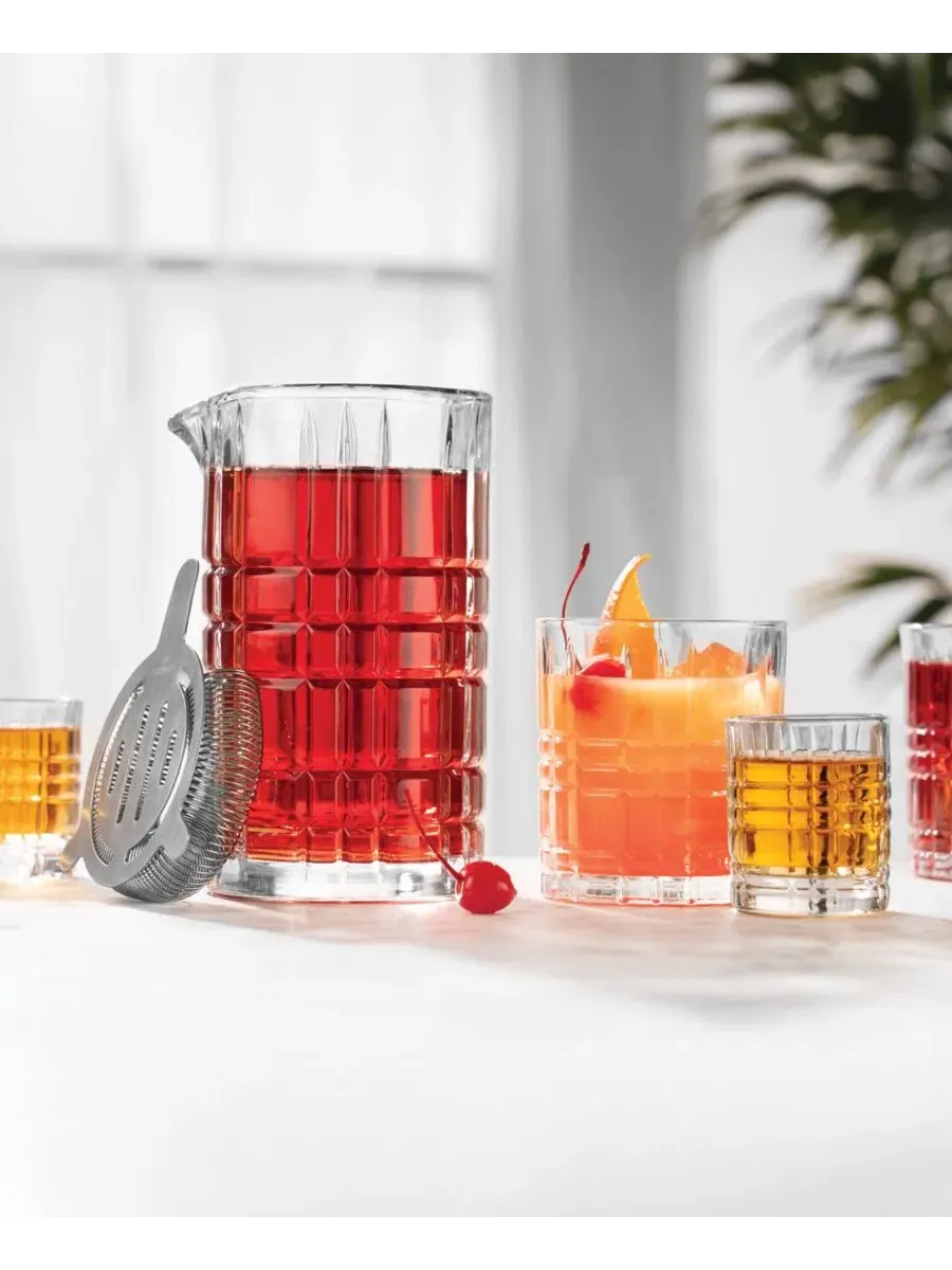 Набор для приготовления коктейлей из 6 предметов Whiskey Rye Plaid Godinger — изображение 3 из 3, прозрачный