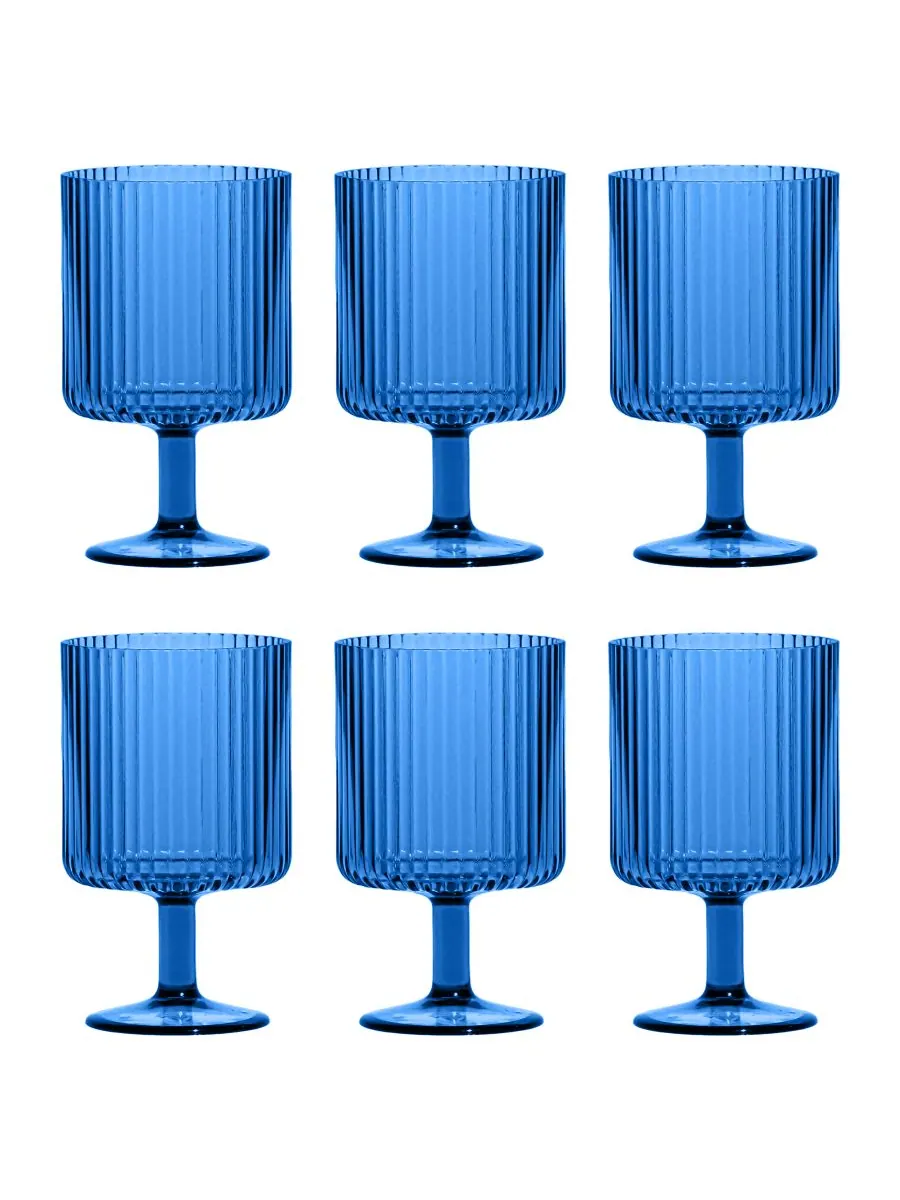 Набор из 6 винных бокалов Mesa Stacking Abode Homewares — изображение 1 из 3, синий
