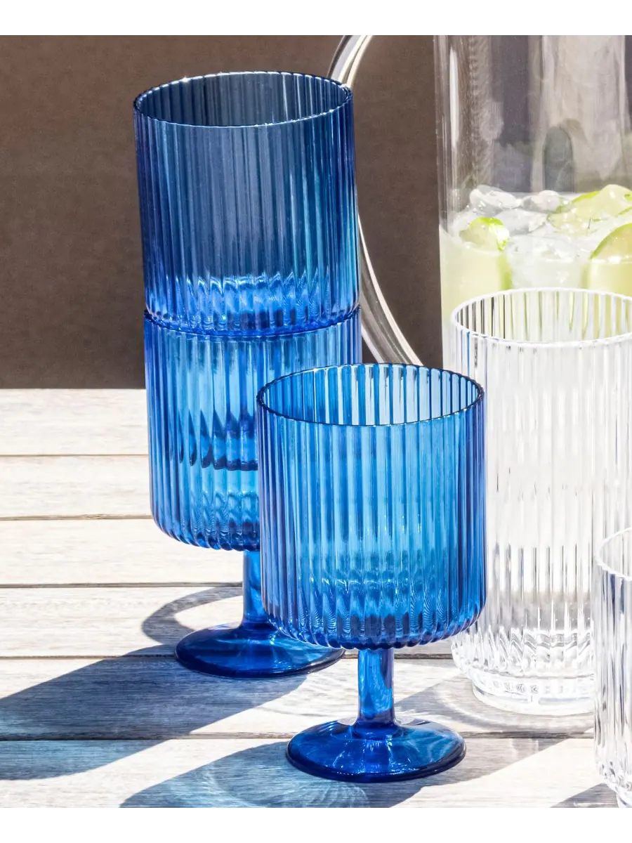 Набор из 6 винных бокалов Mesa Stacking Abode Homewares — изображение 2 из 3, синий