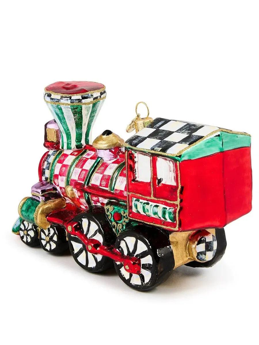 Елочная игрушка «Паровоз» Courtly Check Train MacKenzie-Childs — изображение 3 из 3, мульти