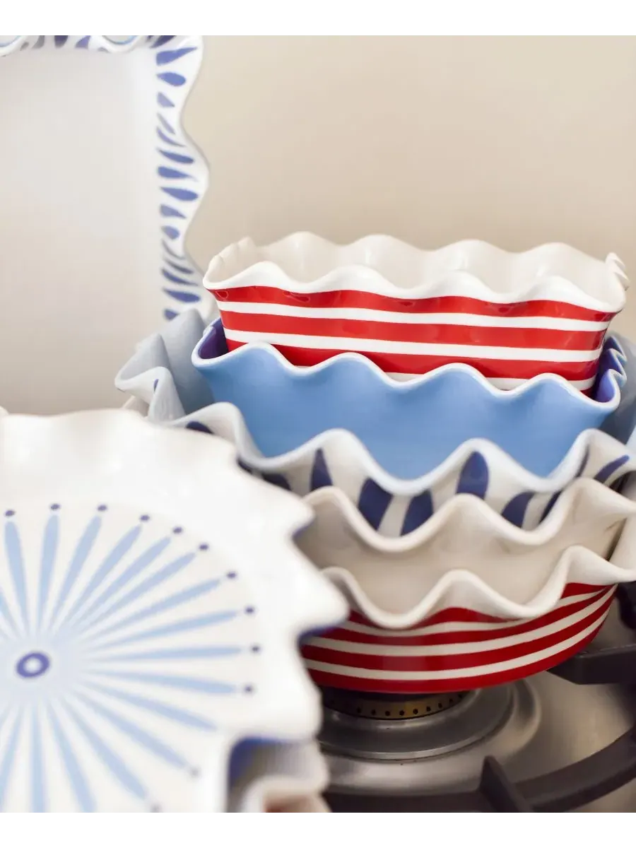 Форма для выпечки хлеба в полоску с оборками Coton Colors — изображение 3 из 3, красный