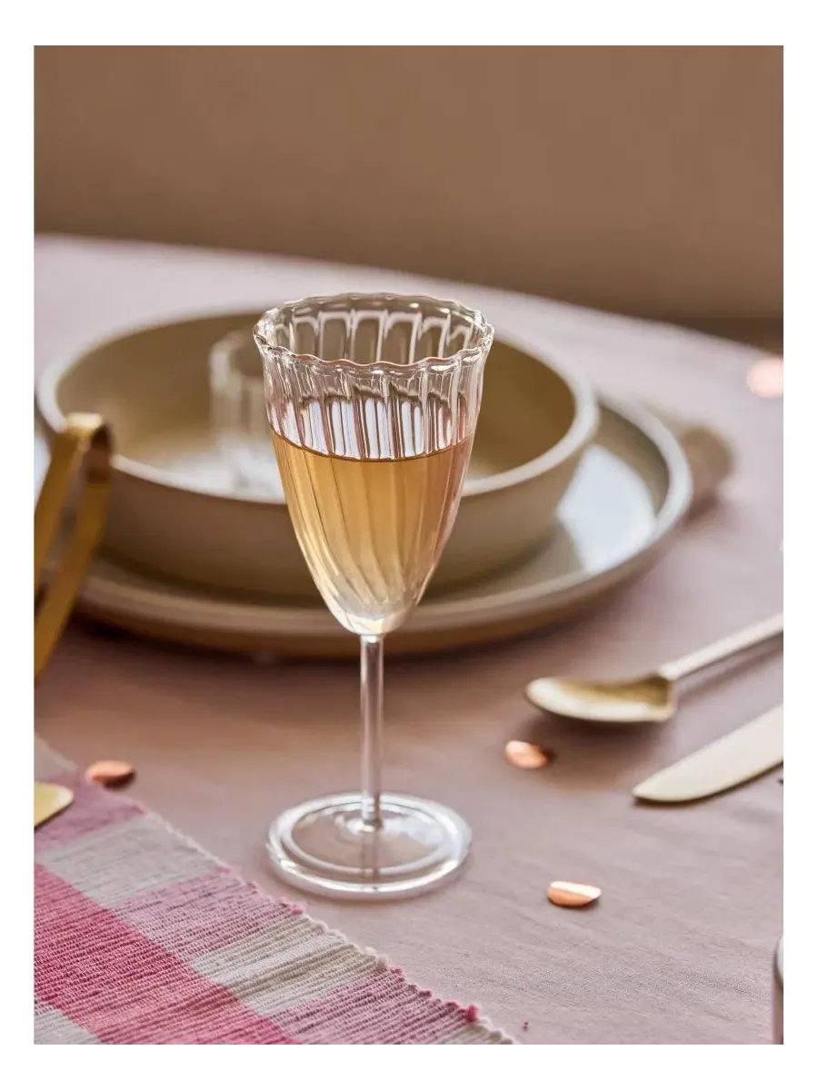 Kira Stemware Бокалы для шампанского, набор из 2 шт Fleck — прозрачный