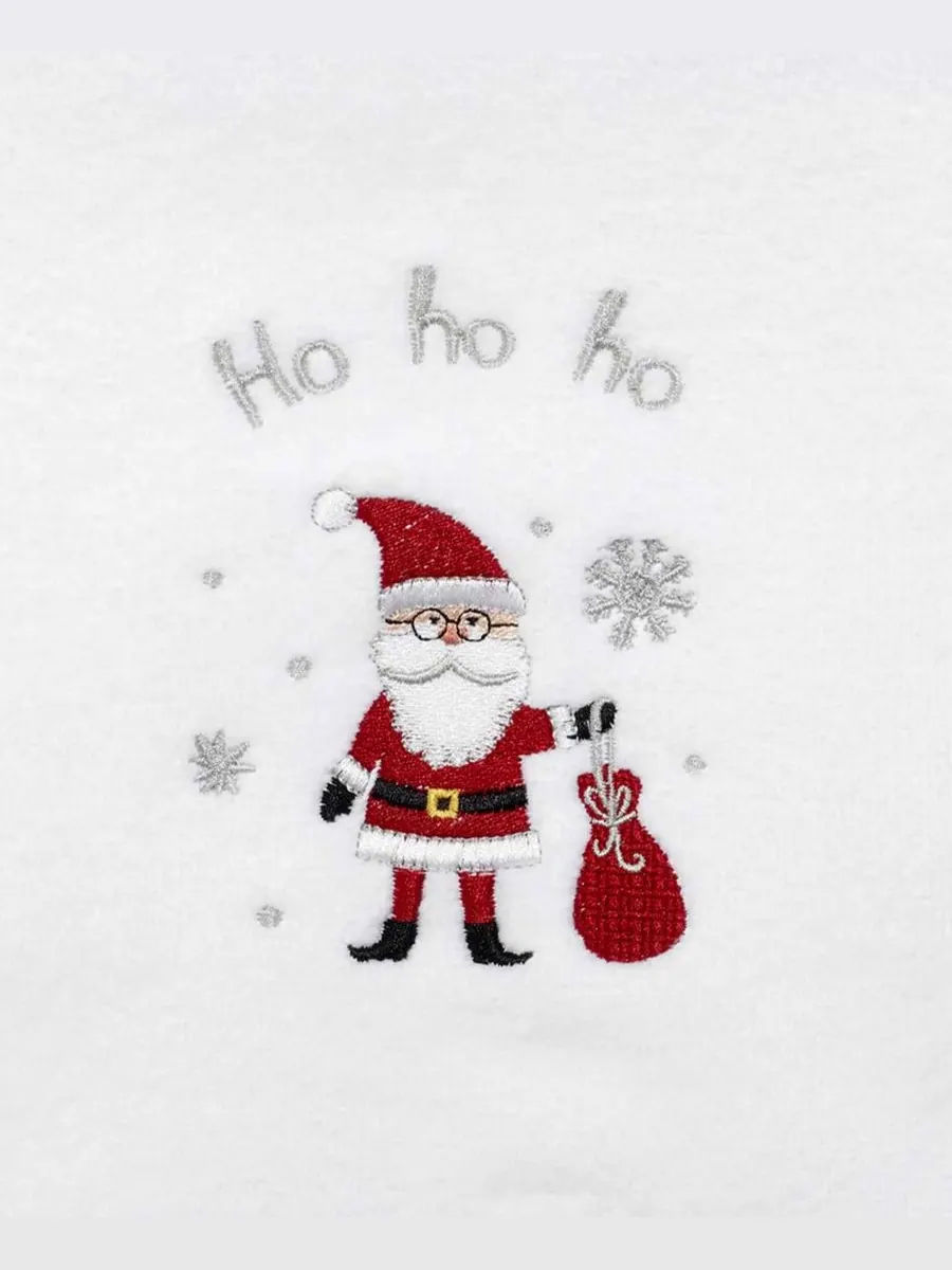 Хлопковое полотенце для рук Ho Ho Ho, 28 x 16 дюймов Avanti — изображение 3 из 4, белый