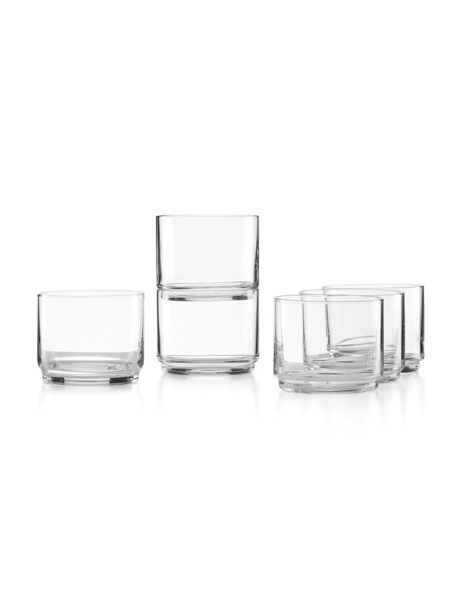 Набор из 6 штабелируемых коротких очков Tuscany Classics Lenox — изображение 1 из 3, прозрачный