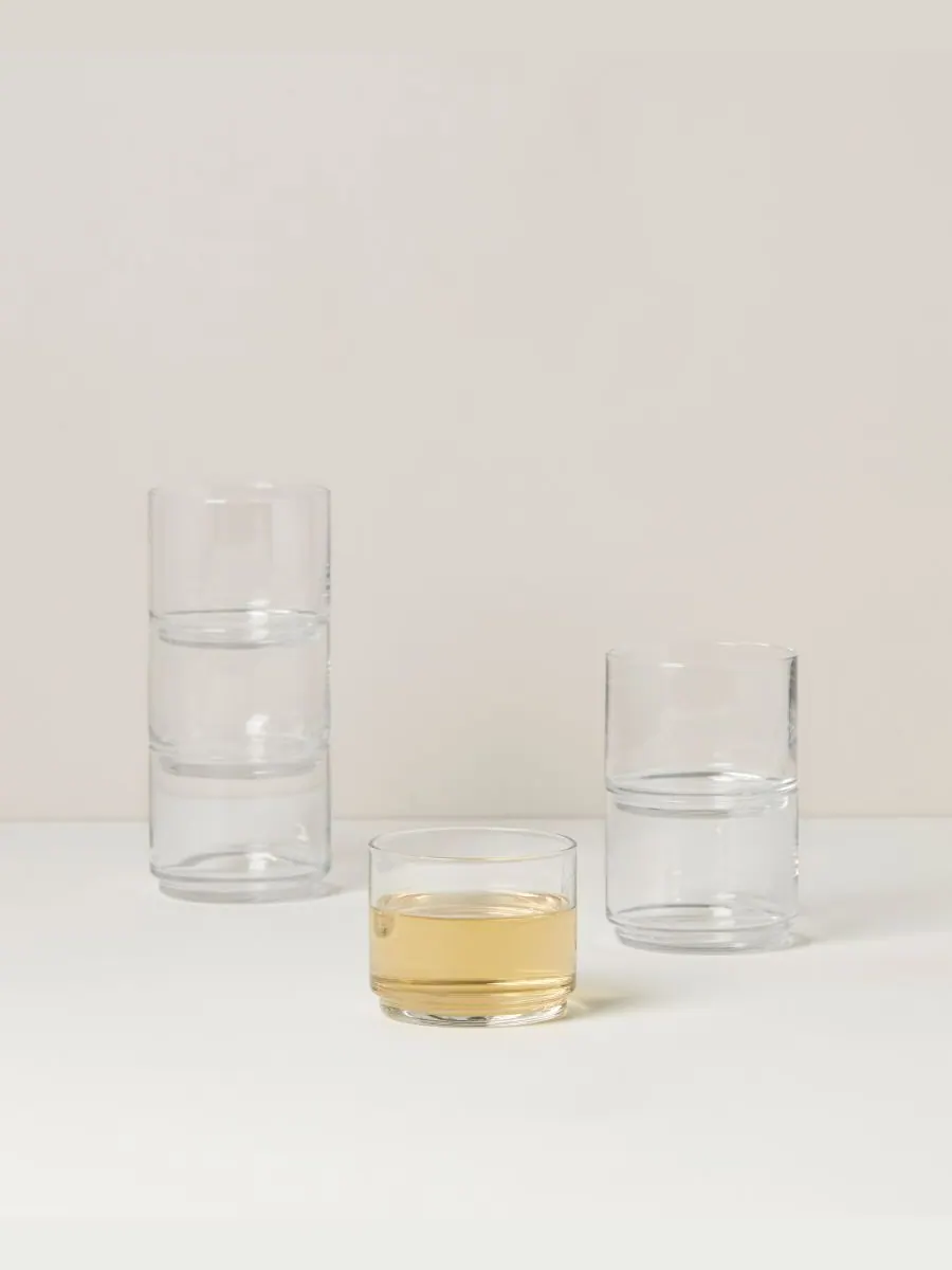 Набор из 6 штабелируемых коротких очков Tuscany Classics Lenox — изображение 2 из 3, прозрачный