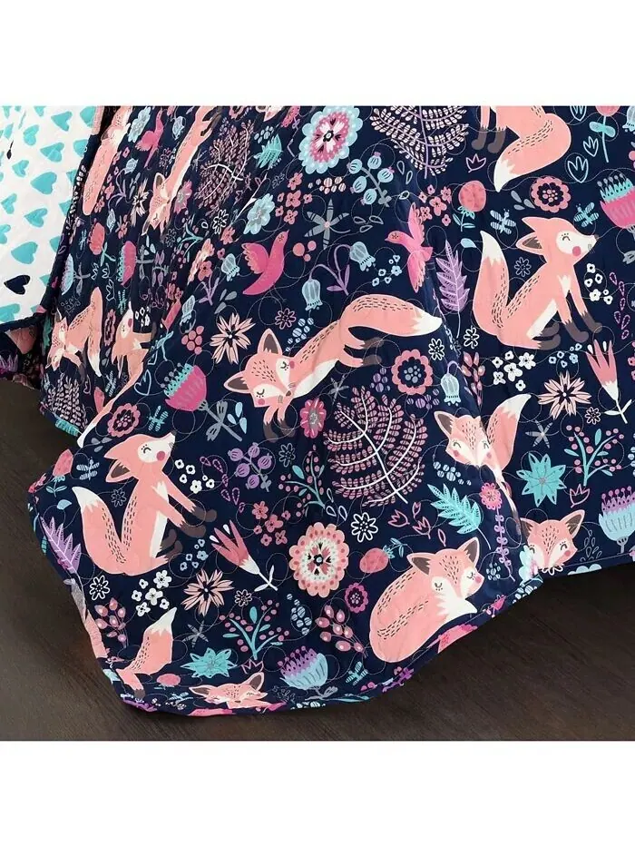 Наборы одеял Pixie Fox Lush Décor — изображение 4 из 8, темно-синий розовый