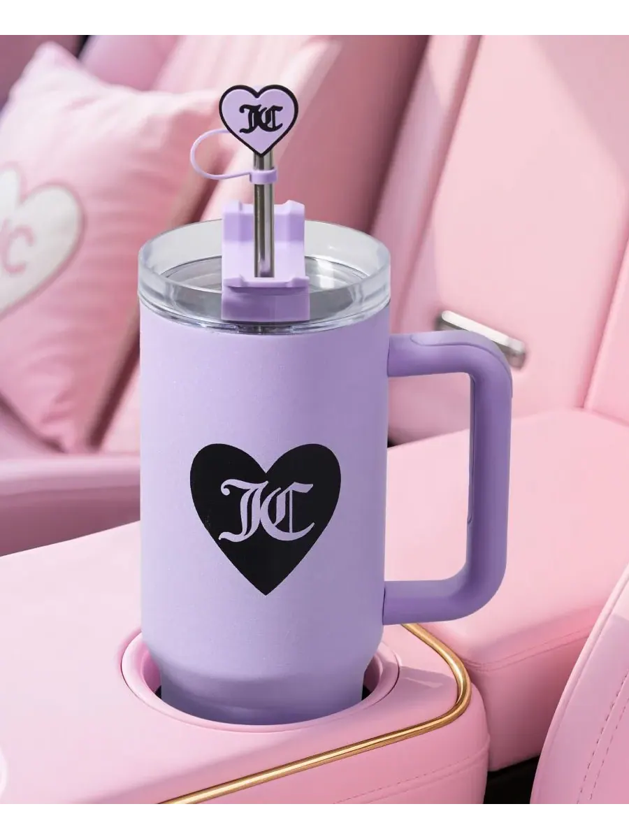 Стакан Jetsetter объемом 1 л Juicy Couture — изображение 2 из 9, серебристый