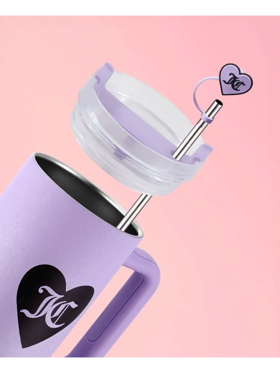 Стакан Jetsetter объемом 1 л Juicy Couture — изображение 3 из 9, серебристый