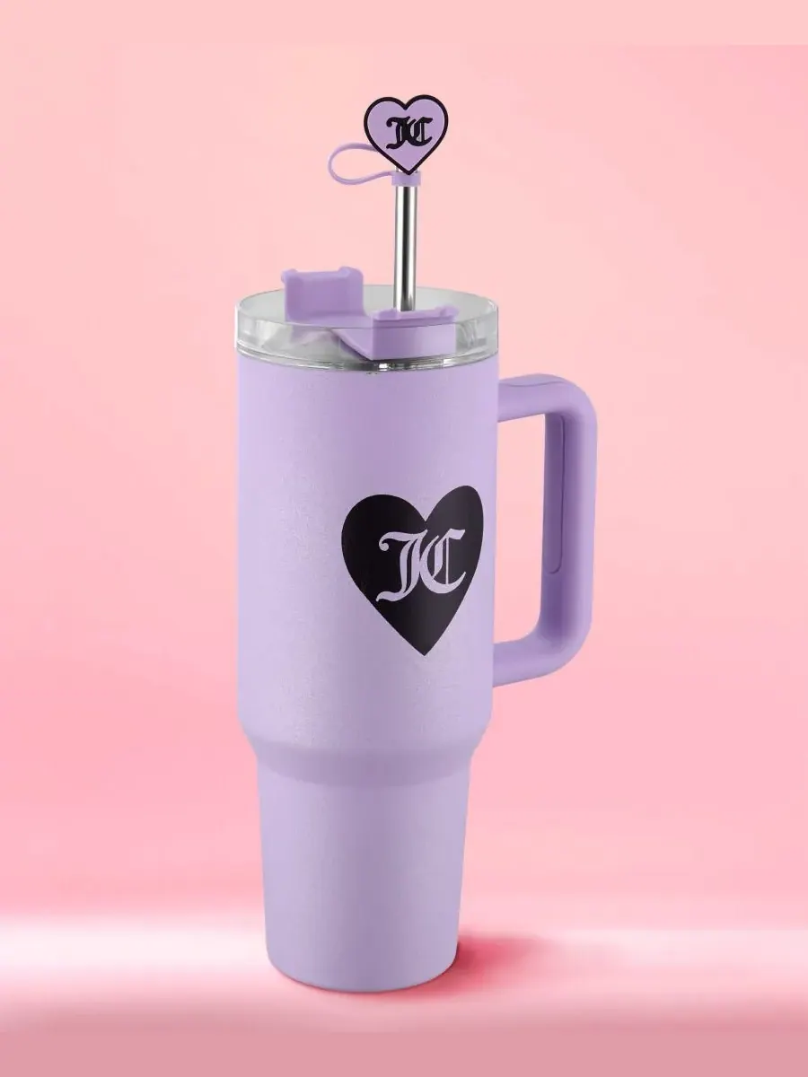 Стакан Jetsetter объемом 1 л Juicy Couture — изображение 4 из 9, серебристый
