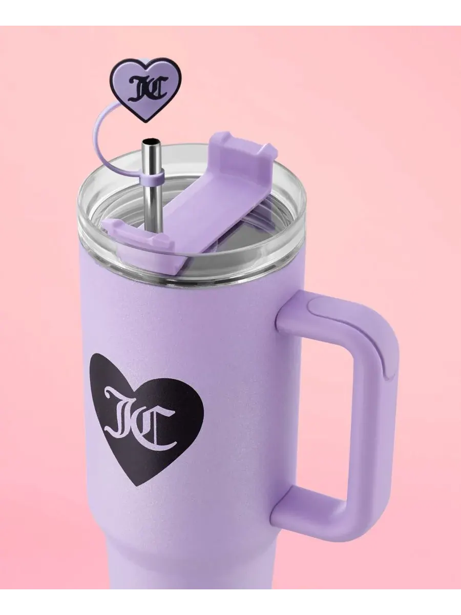 Стакан Jetsetter объемом 1 л Juicy Couture — изображение 5 из 9, серебристый