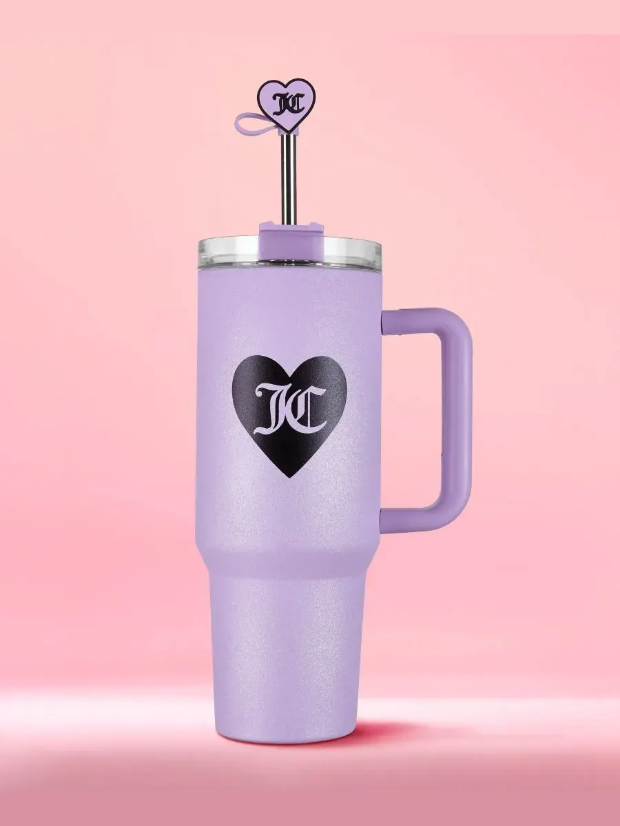 Стакан Jetsetter объемом 1 л Juicy Couture — изображение 9 из 9, серебристый