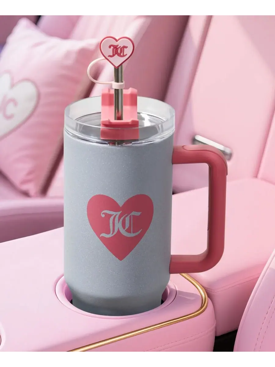 Стакан Jetsetter объемом 1 л Juicy Couture — изображение 2 из 9, серебристый