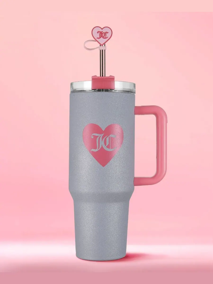 Стакан Jetsetter объемом 1 л Juicy Couture — изображение 4 из 9, серебристый
