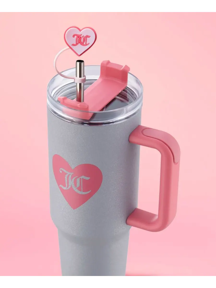 Стакан Jetsetter объемом 1 л Juicy Couture — изображение 5 из 9, серебристый