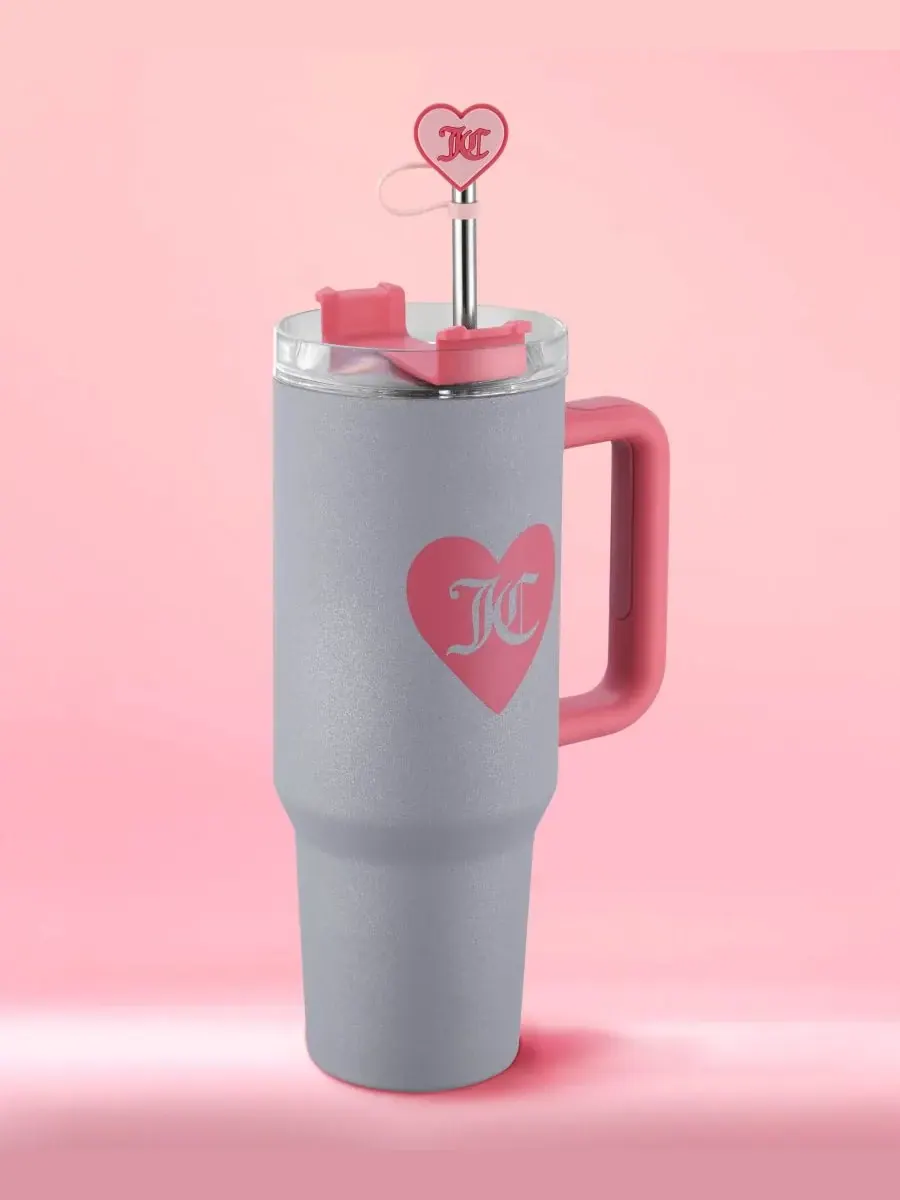 Стакан Jetsetter объемом 1 л Juicy Couture — изображение 8 из 9, серебристый