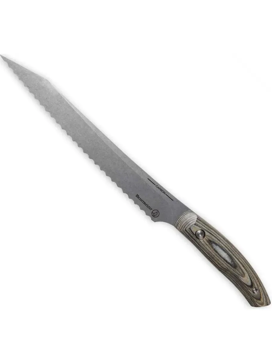 Нож Carbon 23 см Scalloped Knife Messermeister — серебристый